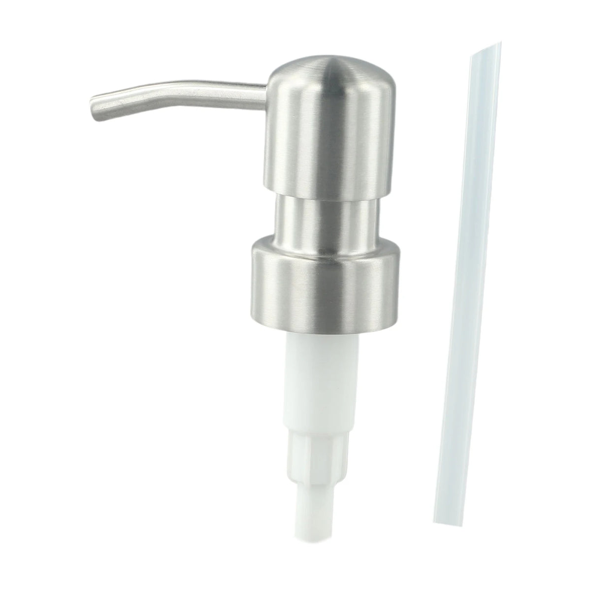 distributeur savon liquide moderne acier inoxydable argenté blanc bouchon remplissage