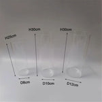 tube transparent moderne très fin abat jour verre fixations variées bougeoir lustre applique murale