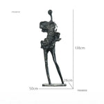 sculptures humaines modernes texture rugueuse noir gris beigeclair abstrait minimalisteDecorationIntérieureSculptureFigurinesHumainesStylisées
