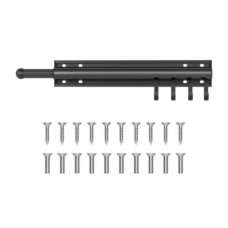support mural objet suspendu vis argenté noir lisse brillant moderne fonctionnel