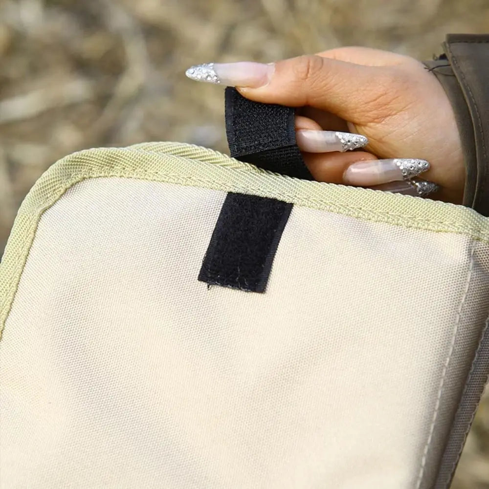 pochette camping tissu imperméable motif imprimé élastique noir pratique robuste