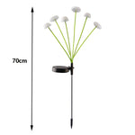 lumière solaire champignon multicolore semi transparent moderne patio jardin led piquet fixéextérieur ambiance