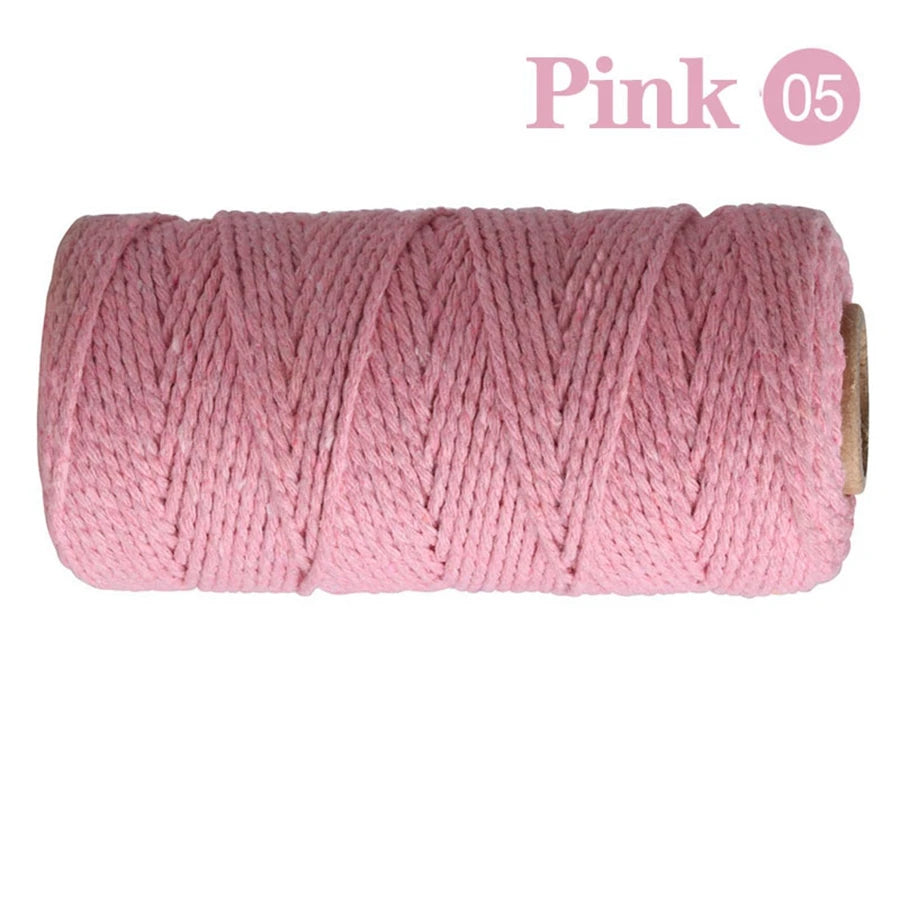 fil coton multicolore texturé naturel 100m 2mm enduit crafts sacs vêtements textiles maison