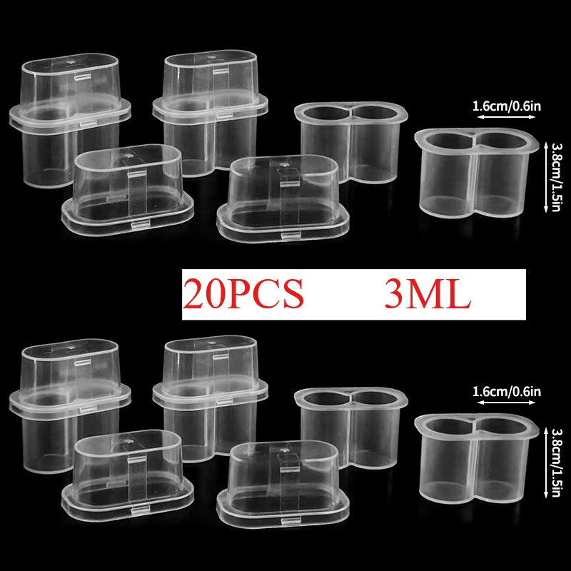 boîtes rangement transparentes flacons cosmétiques réutilisables modernes sans motif