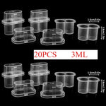boîtes rangement transparentes flacons cosmétiques réutilisables modernes sans motif