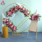 Guirlande de fleurs artificielles en soie rouge pour chemin de table