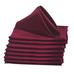 serviettes table satin carrées mariage décoration fête couleur unie classique