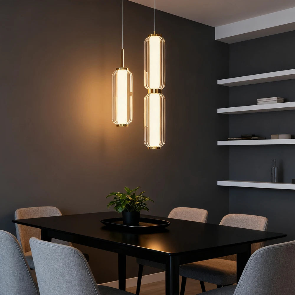 suspension pendentif verre blanc contemporain 6000k 90260v opaque moderne chambre salon