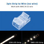 connecteurs led transparents clips rubans flexibles 5v 12v certifiés rohs ul