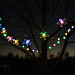 guirlande lumineuse solaire fleurs multicolore moderne extérieure décoration jardin mariage 18 led spikes moderne