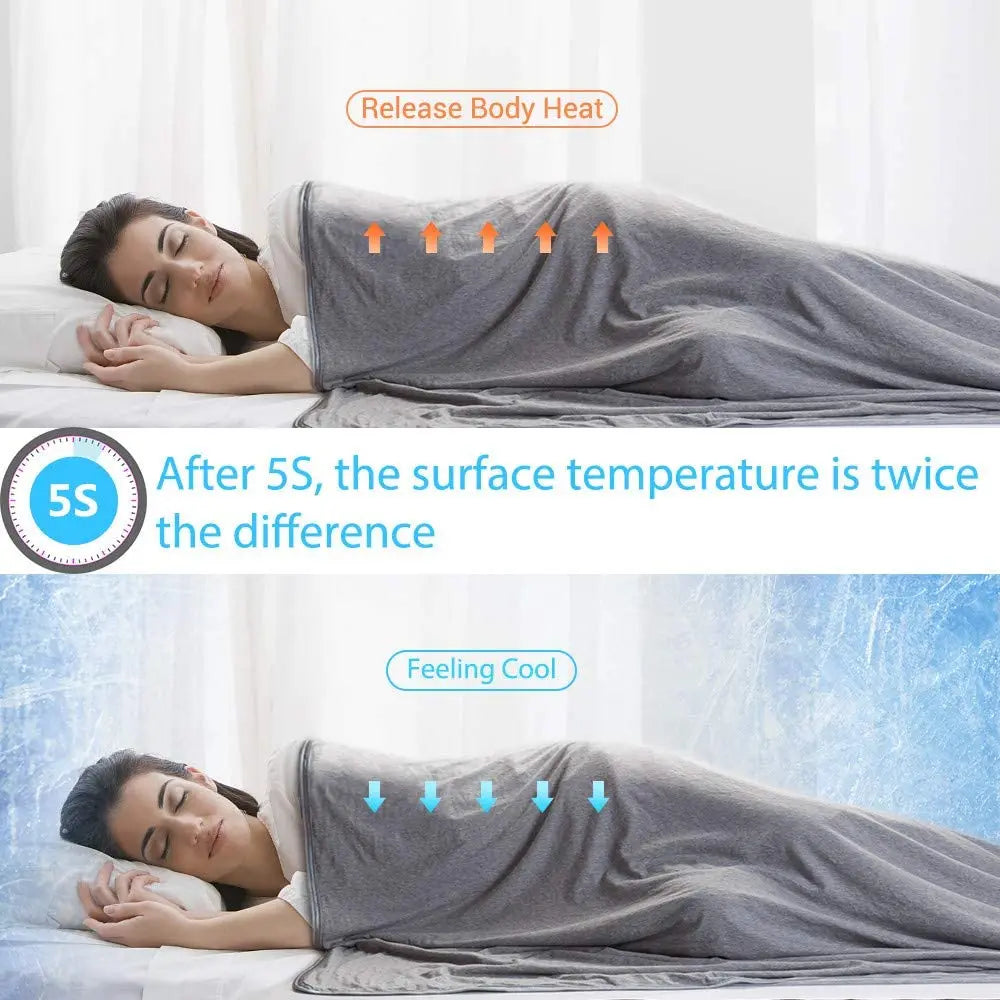 couverture rafraichissante double couche rayures horizontales toucher frais absorption thermique été portable moderne adultes