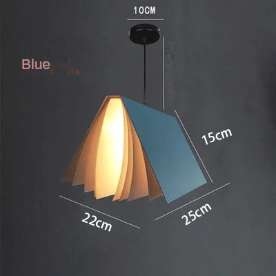 Suspension lumineuse moderne métal noir bleu papier plié origami 25cm 30cm chambre salon étude