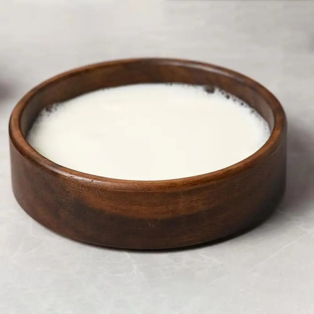 bol bois marron grain naturel rustique facile nettoyer saladier dessert