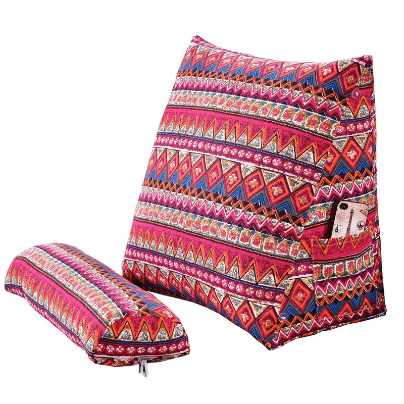 coussin triangle blanc imprimé tour eiffel moderne oreiller amovible lavable bohème