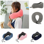 coussin voyage confortable gris noir bleu rose ergonomique mousse mémoire forme doux ajustable