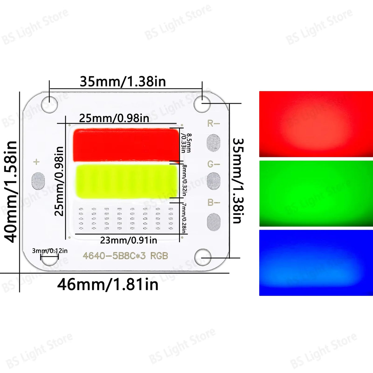 plaque led rgb 50w blanc rouge vert moderne perforations câbles connexion