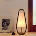lampe table bois marron clair abat jour beige moderne minimaliste salon chambre