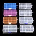boîtes rangement transparentes compartiments poignées moderne organisation papeterie auto collants étui transport