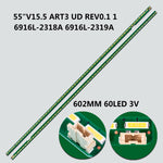 bande led rétro éclairage vert clair 602mm 60leds 3v moderne connecteurs