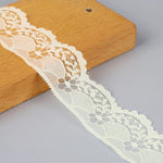 ruban dentelle polyester 4cm large rose clair bleu rouge violet noir mariage décoration diy