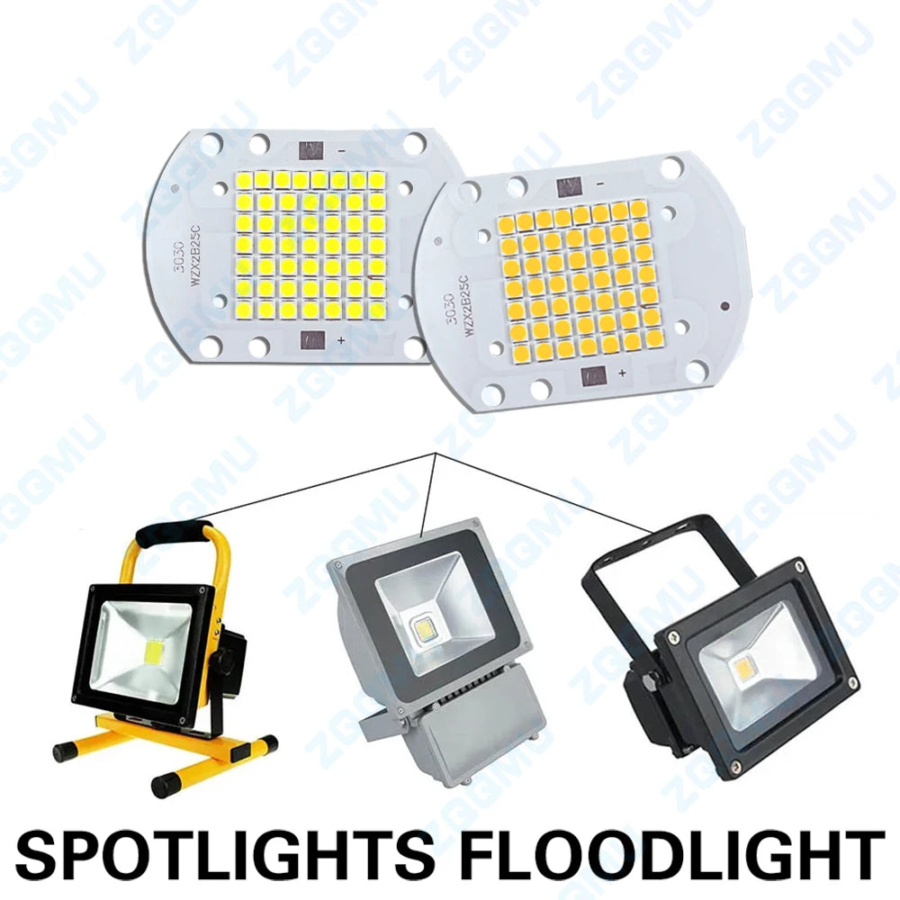 panneau led intégré 50w blanc 50 diodes smd aluminium moderne 3000k 6000k