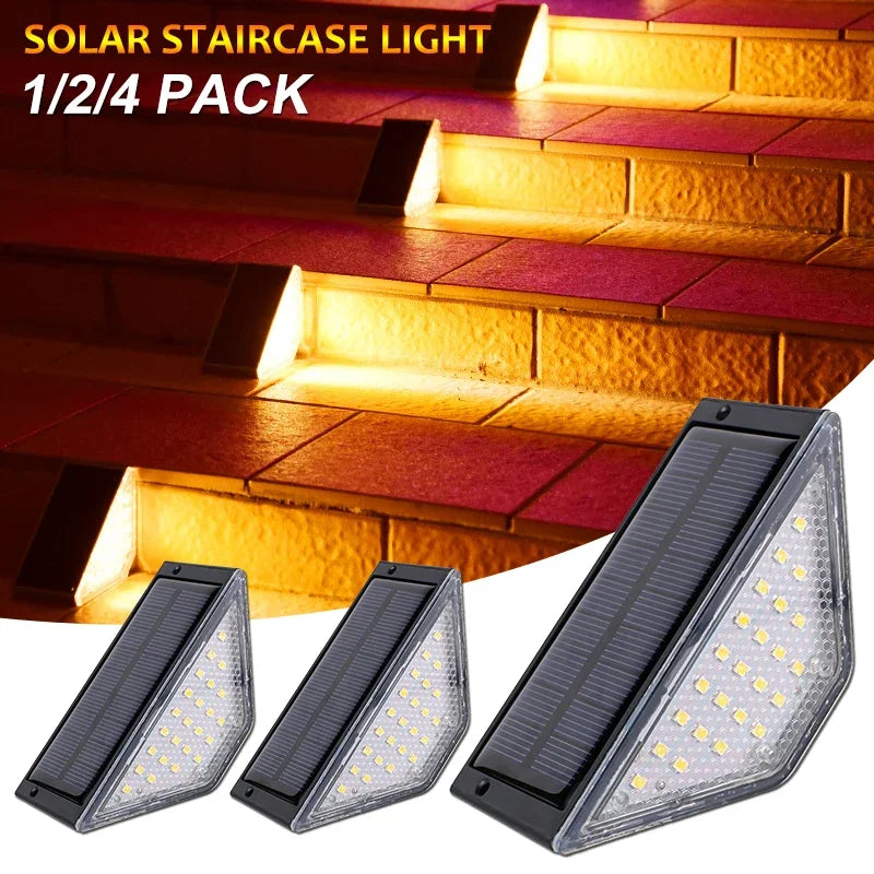 lampe solaire escalier 22 led lumière extérieure étanche ip67 antivol noir moderne adhésif