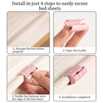 clips literie rose texture cuir résistants moderne 10 pièces fixations clips