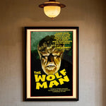 affiches vintage films horreur personnages illustrations noir blanc décor maison salon chambre