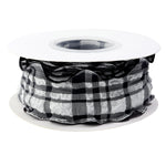 rubans carreaux polyester blanc jaune rose vert bleu marron noir classiques 2.5cm 4cm