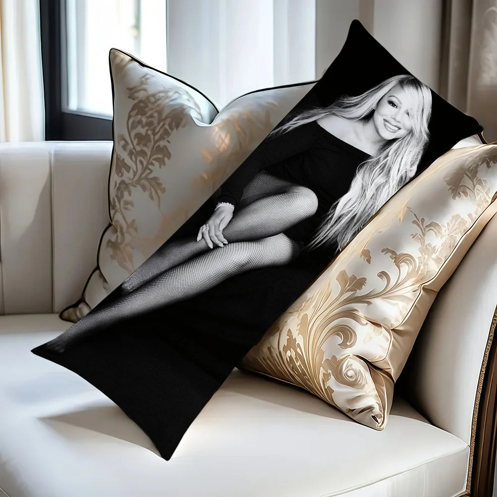 taie d'oreiller imprimée polyester coton lit décoration moderne noir blanc fixée salon chambre coussin