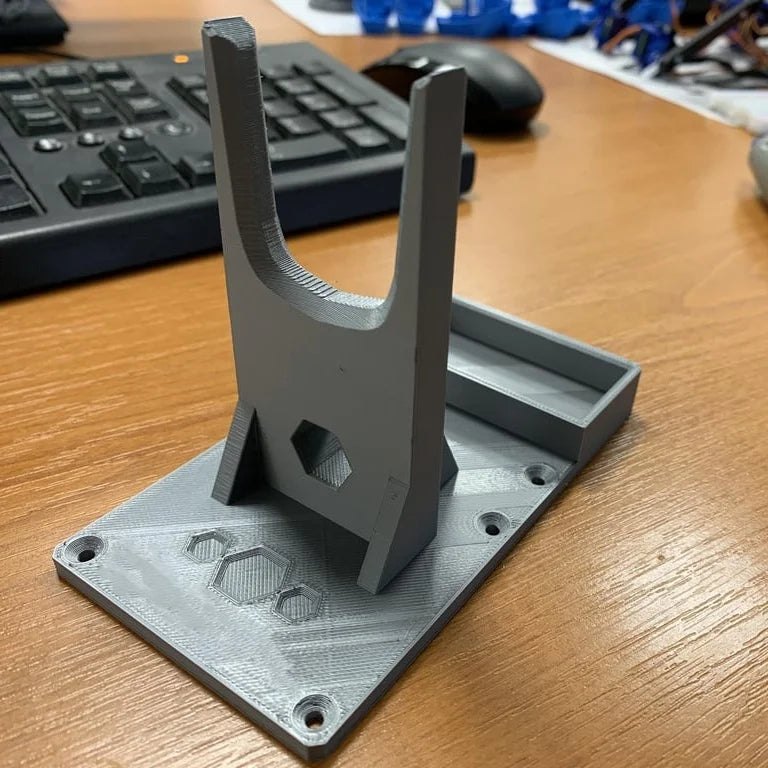 support pistolet colle chaud récupérateur colle impression 3d texturé gris bleu utilitaire maison atelier