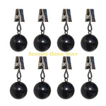 clips rideau noir moderne sphères opaques fixations clips pack quatre