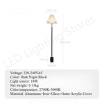 lampe sol moderne noir blanc rayures fines zone 10 15m² interrupteur bouton