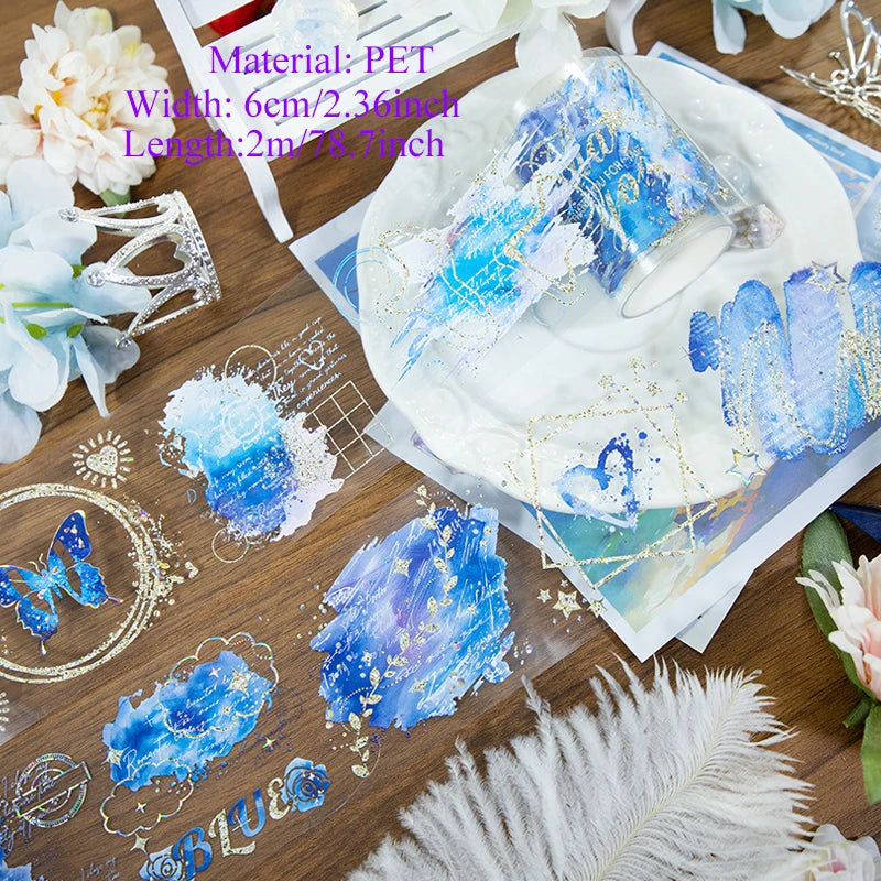 ruban adhésif décoratif motifs fleurs papillons animaux scrapbooking journal intime papeterie