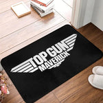 tapis top gun logo avion militaire noir bleu rouge moderne vinyle feutre antidérapant couloir