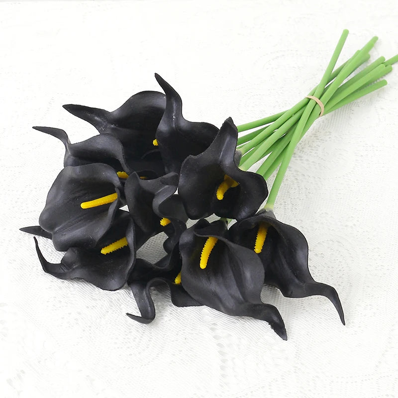bouquet fleurs artificielles calla blanches vase décoration mariage fête maison