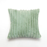 coussin décoratif moderne double face peluche rouge orange vert blanc rose