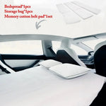 matelas voiture blanc doux coton tissu éponge sac rangement coussin ceinture mémoire foam camping