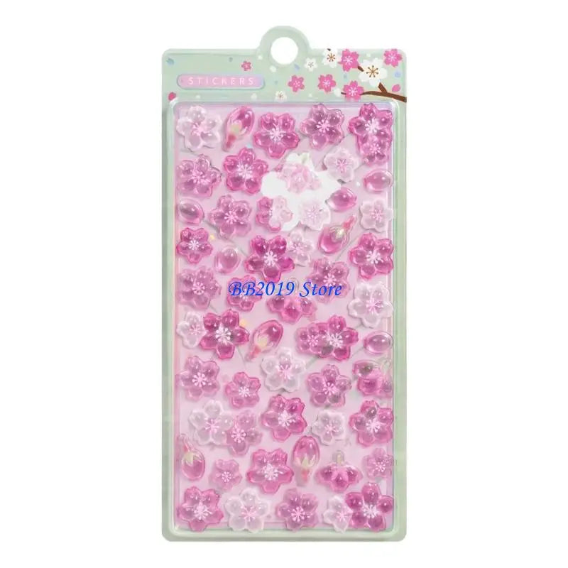 sticker fleurs cerisier rose blanc doré adhésif décoratif floral opaque