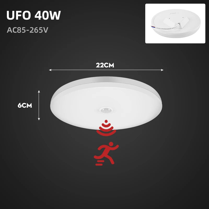 lumière moderne blanc motion sensor 22cm 4.5cm 20w 15w led intelligent