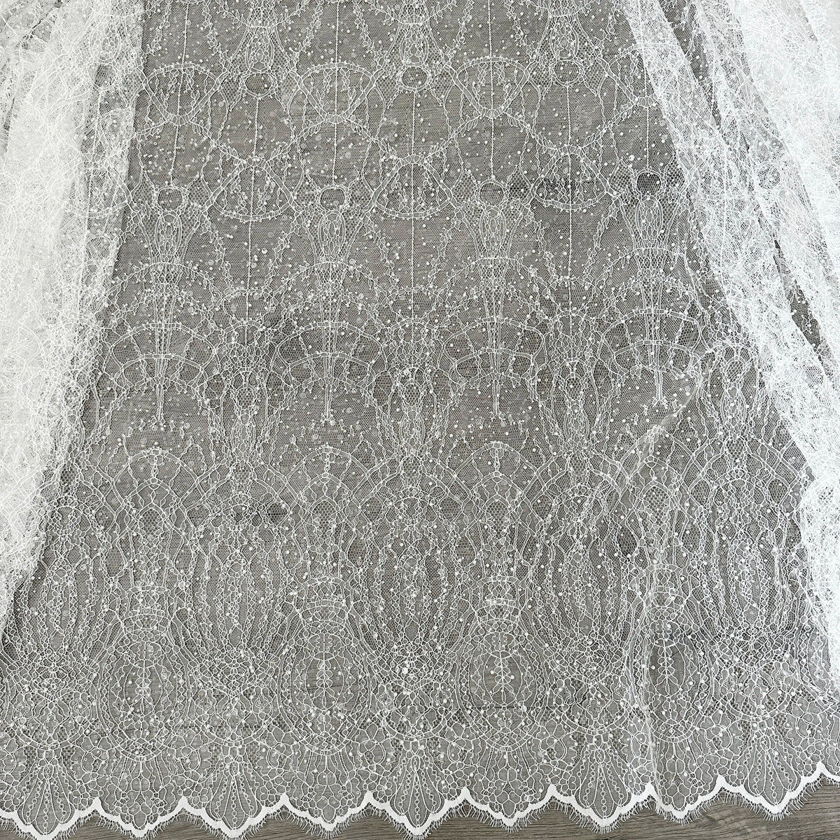 dentelle réseau blanc translucide classique tissu mariage voiles ceinture bijoux costumes echangement ecologique