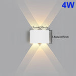 applique murale led moderne ip65 blanc rayures diagonales 4w 6w 8w 10w