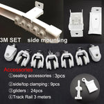 rideau glissière blanc moderne clips top clamping glissière flexible plastique 1m 2m 3m