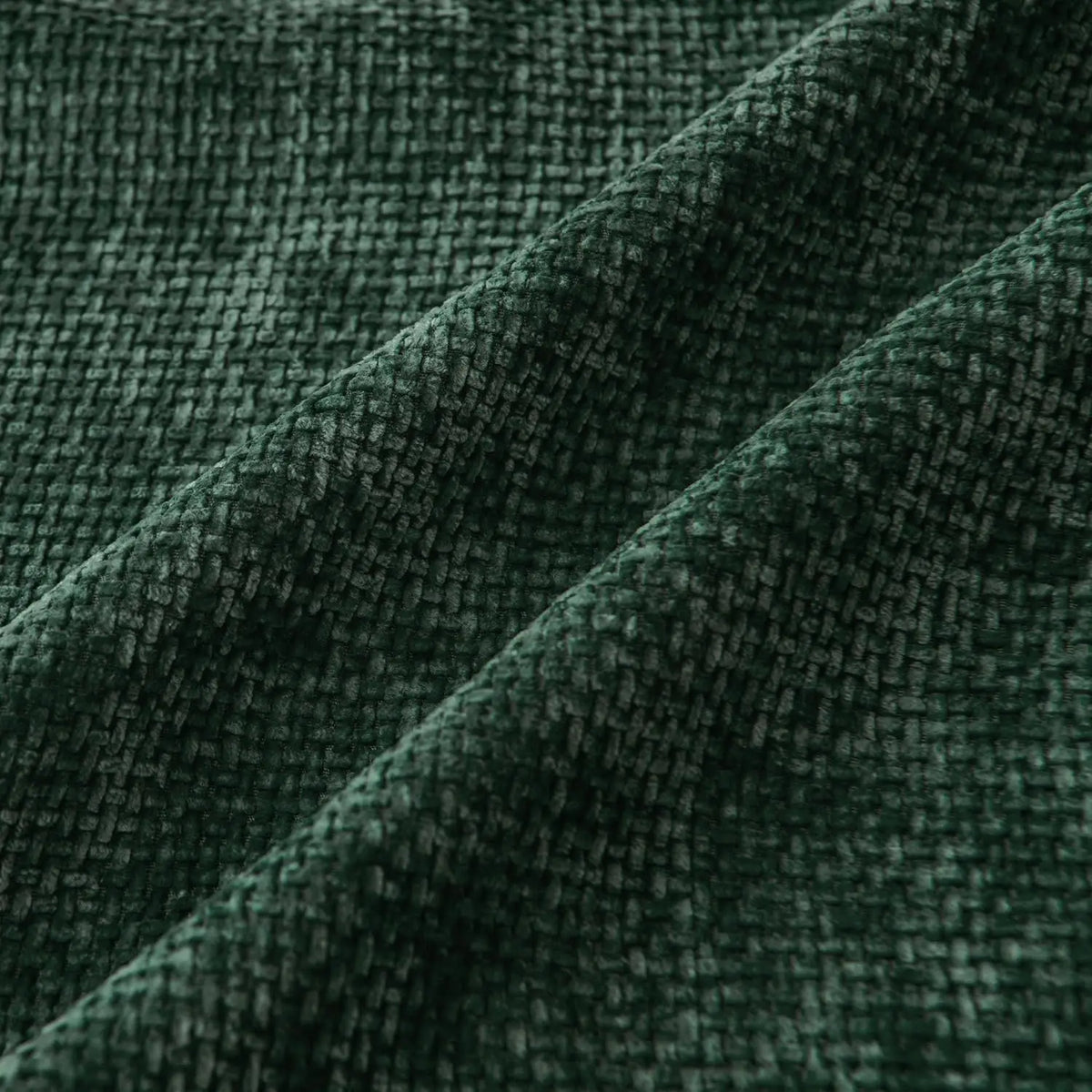 housse coussin chenille vert foncé moderne carré décoratif lit sofa tissage polyester artisanal haute
