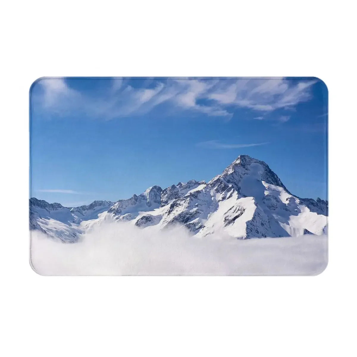 tapis bain blanc logo snow peak moderne imperméable antislip polyester coton knits classic minimaliste