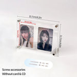 cadre photo transparent moderne clips accessoire photocard cd postales
