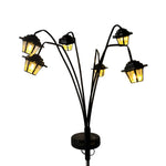 lanterne solaire vintage métal noir verre dépoli guirlande lumineuse jardinextérieur led étanche ip65