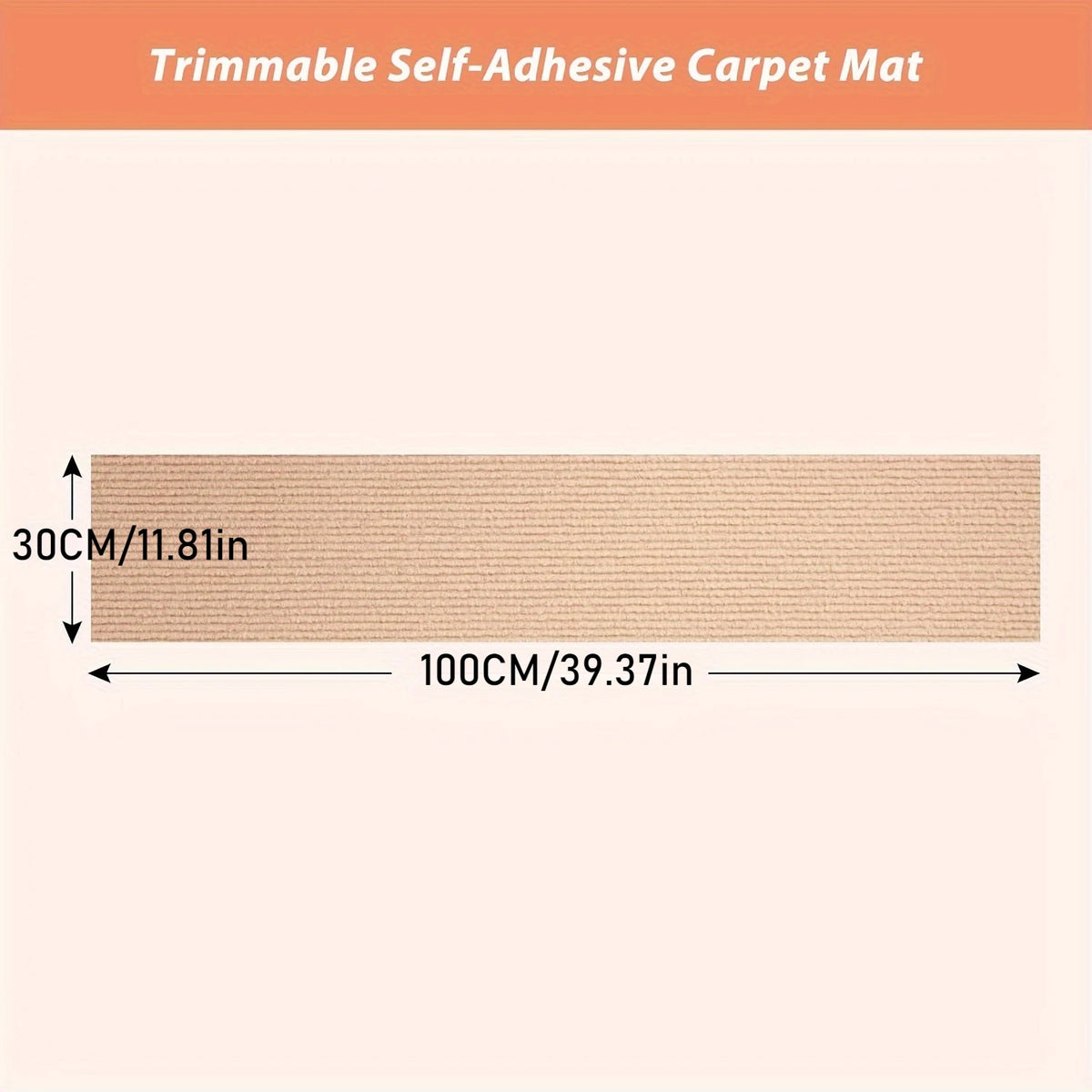 tapis auto adhésif protection canapé chat texture rugueuse beige moderne 30cm 100cm