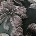 tissu polyester jacinthe fleurs stylisées résistance intempéries largeur 155cm couleurs bleu noir opacité