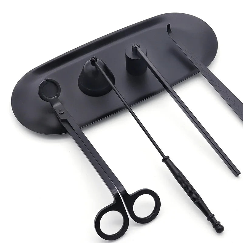 pince épaisseur variable métal noir moderne motifs géométriques boîte rangement outil fabrication bougies gadget